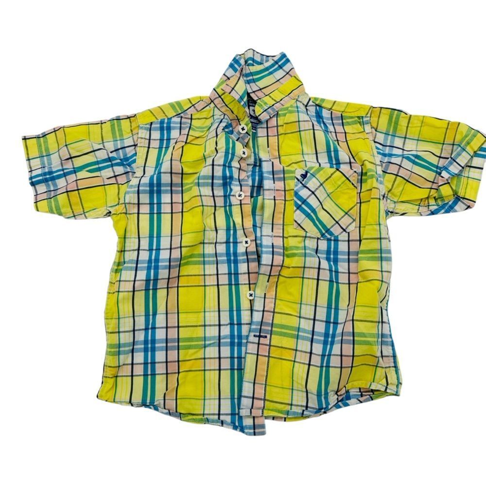 Le Tigre Yellow and Blue Plaid Button Down Shirt